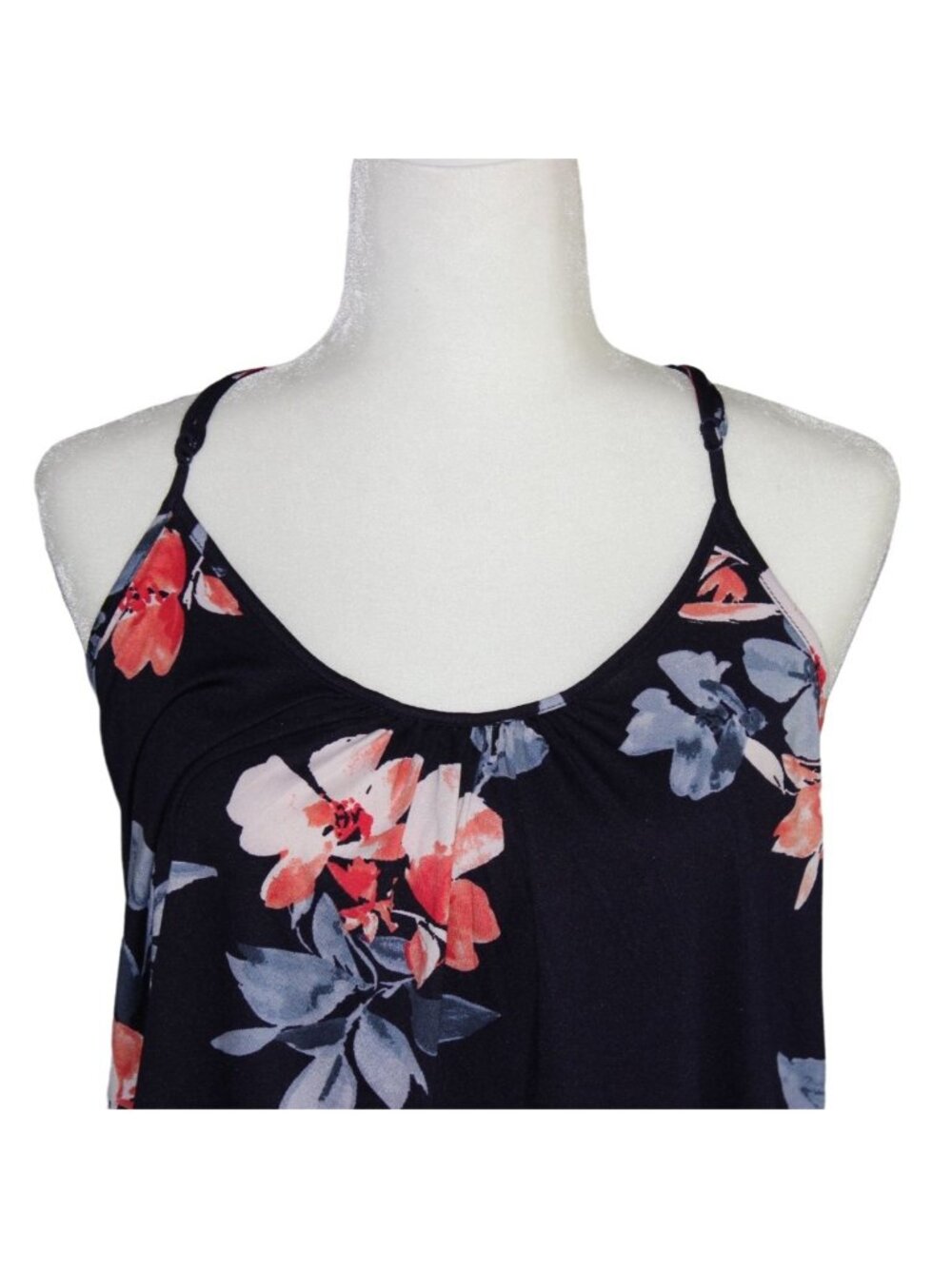 Linea Donatella Light Weight Floral Tank Top-Blue-Size Small-NWT - Picture 2 of 9